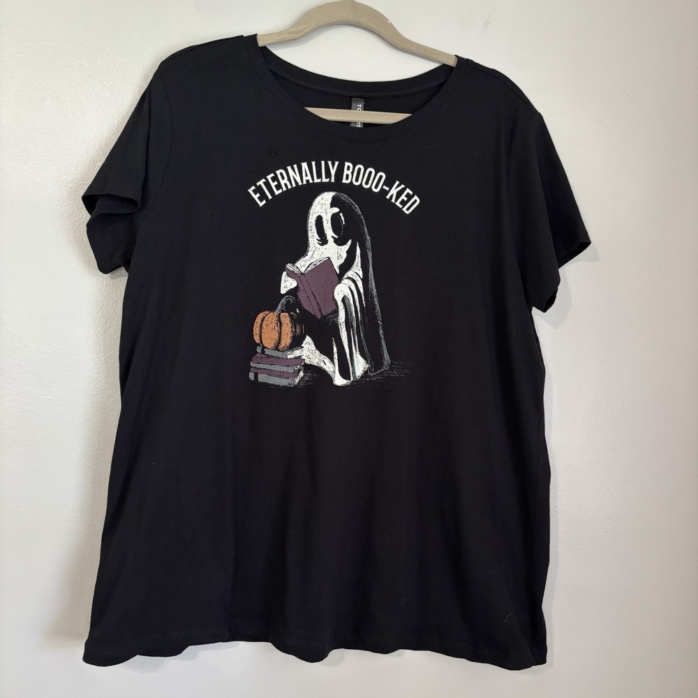 Torrid Eternally Booked Graphic Tee/Sleep Women's Size Large Halloween Fall NEW